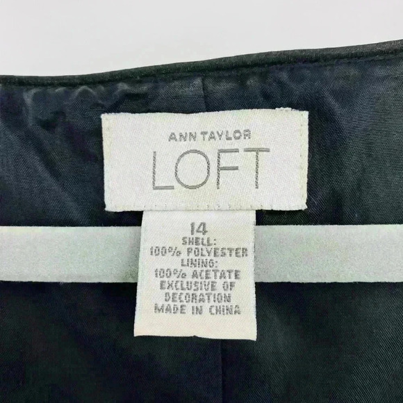 LOFT Black Velvet Sleeveless Top W/Side Zipper - Picture 10 of 10